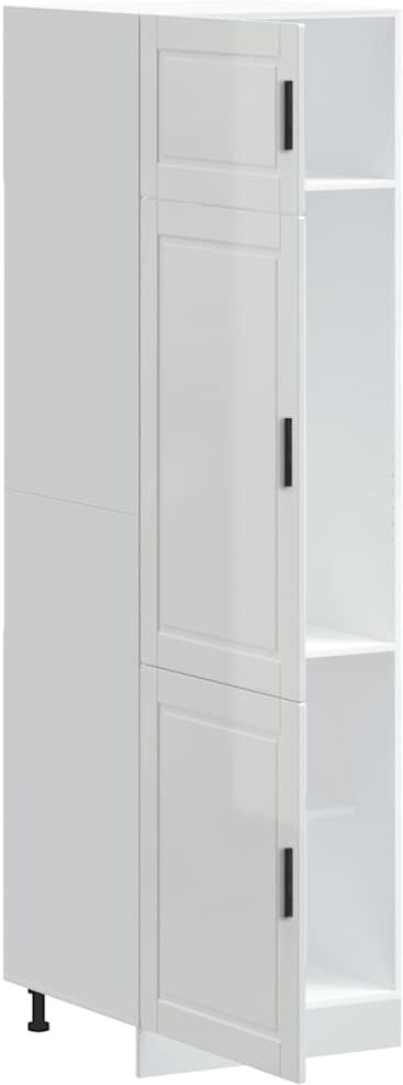 vidaXL Armoire de cuisine Porto blanc brillant bois d'ingénierie