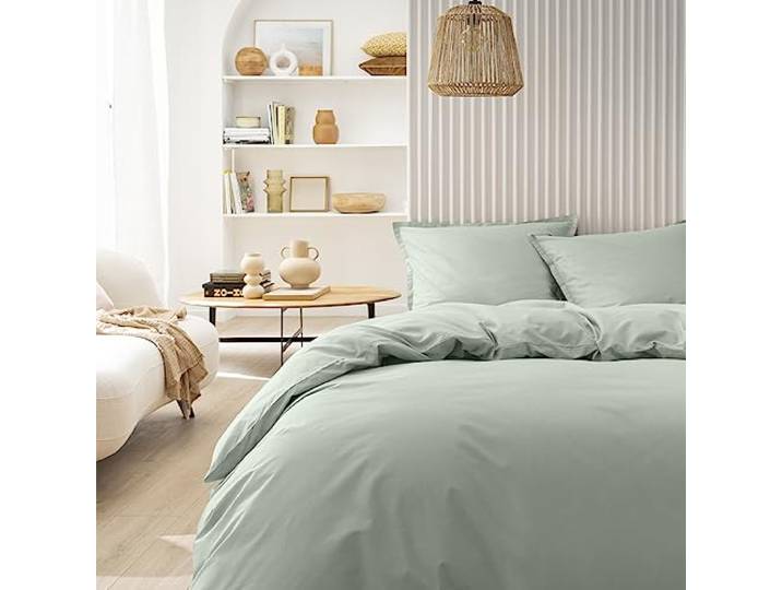 Housse de Couette en Coton\, Tout Doux\, Aloe\, 200x200 cm\, Essix