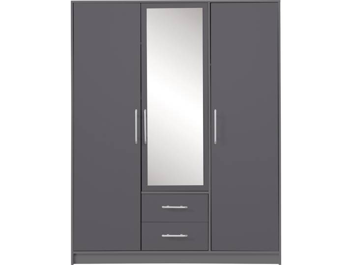Kleiderschrank mit Spiegel – SMART 02 – Grau