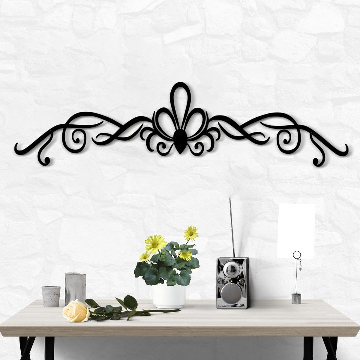 Ibenzoa Geometrische Metalen Wandhanger – Moderne Abstracte Wanddecoratie