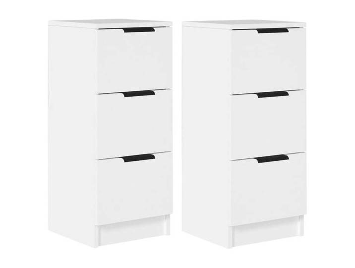 Enfilade/Bahut/Vitrine - Rustique - Buffets 2 pcs blanc 30 x 30 x 70 cm bois d'ingénierie @946530