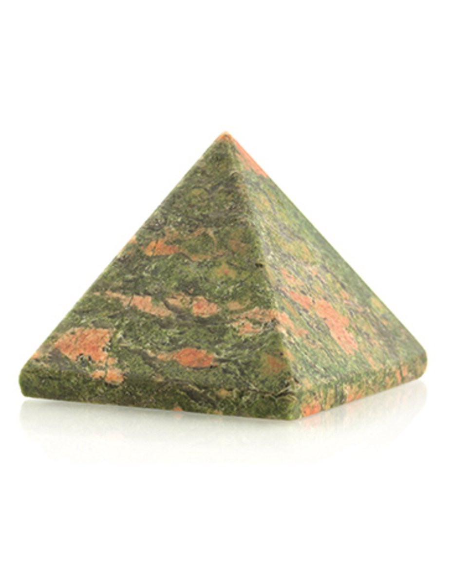 Unakiet edelsteen piramide 25 mm voor volwassenen