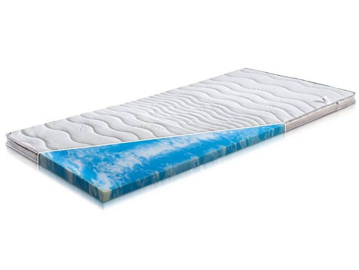 MeineMatratze24, Topper Aquasoft Gelschaum, 8 cm hoch, Gelschaum, Optimale Druckentlastung und besonders hygienisch