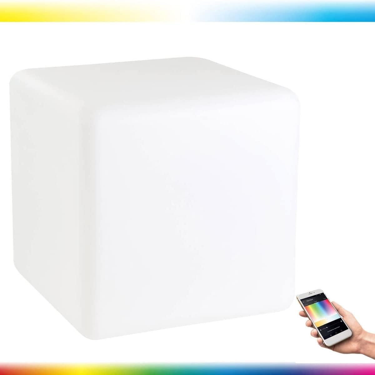Eglo 31054 LED buitenstaande lamp, wit, dimbaar, met afstandsbediening, IP65, B: 40 cm x D: 40 cm