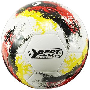 Best-Sporting Fußball Nation, 857093, Größe 5, 320 Gramm, schwarz/rot/gelb, Trainings-& Freizeitball