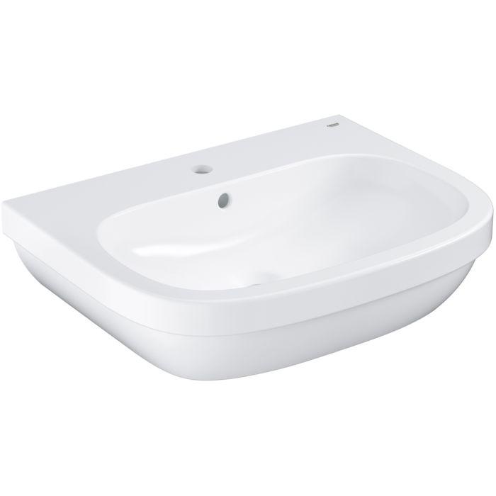 Grohe Euro Keramik Waschtisch 39323000 65cm, alpinweiß, 1 Hahnloch mit Überlauf