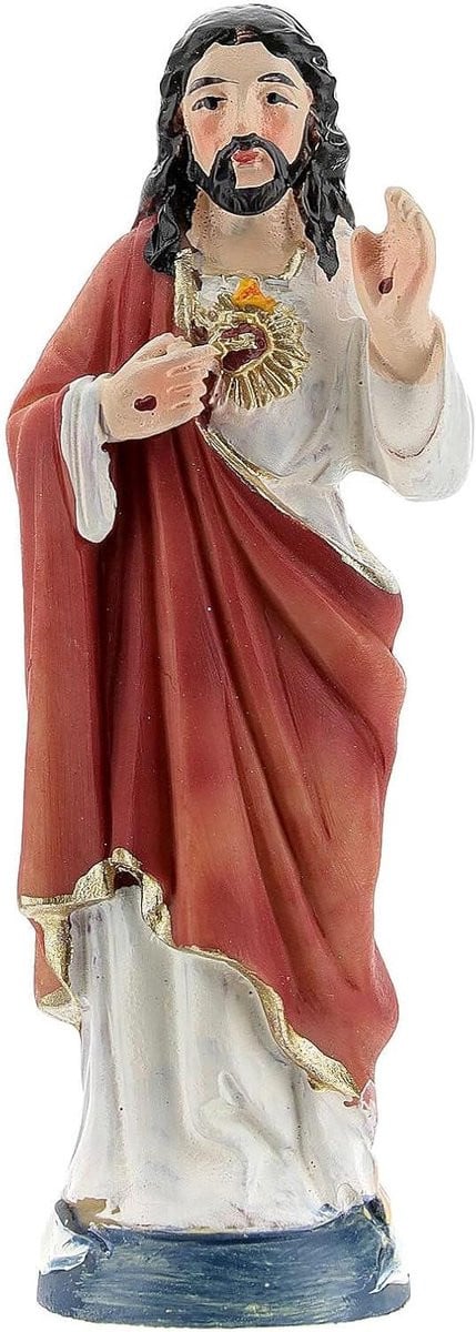 Religieus Beeld Heilig Hart Multicolor Hoogte: 9 cm