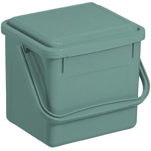 Rotho Mülleimer 1770505092 Komposteimer, grün, aus Kunststoff, geruchssicher, 5 Liter
