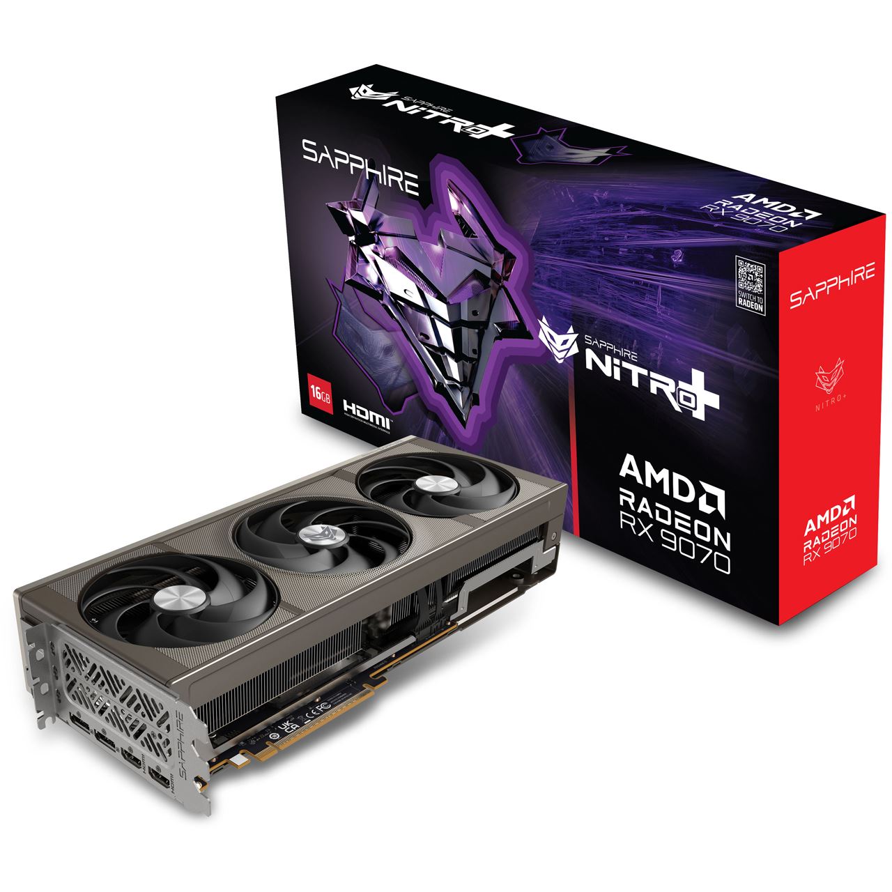 16GB Sapphire Radeon RX 9070 Nitro+ Gaming OC Aktiv PCIe 5.0 x16 (Retail)