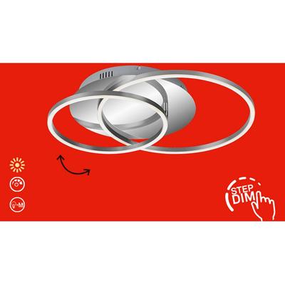 BRILONER LEUCHTEN LED Deckenleuchte "FRAME", silber, Leuchten, LED Deckenleuchte