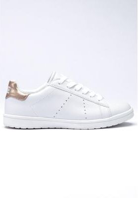 Extra Wide Width Women's Faux Leather Ellos Love Sneaker by Ellos Studio in White (Size 7 WW)