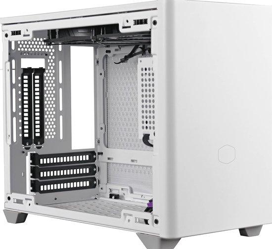Famanu Mini ITX Computergehäuse mit Gehärtetem Glas und Effizienten Kühlmöglichkeiten - Weiß