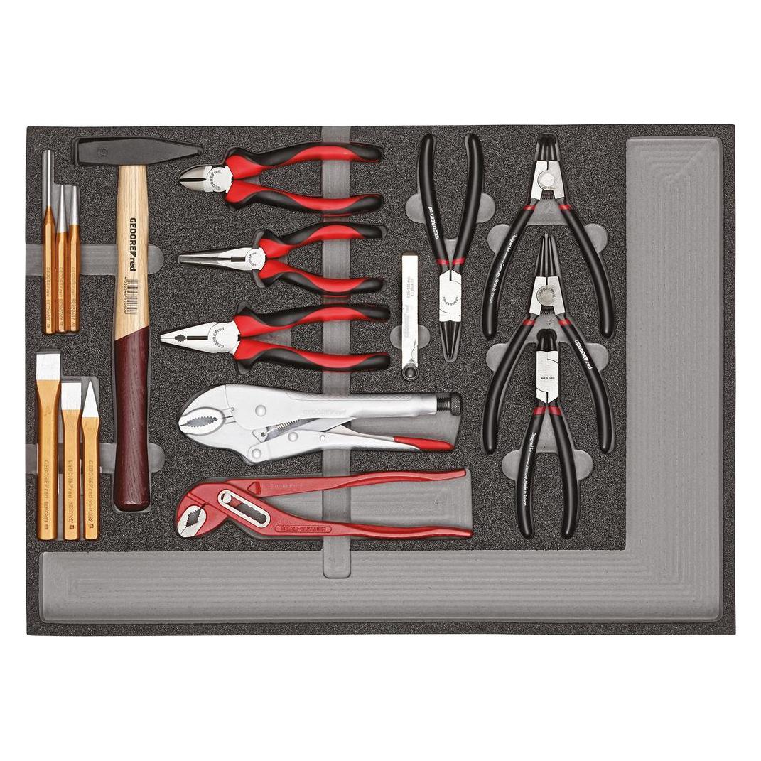 Gedore Red red R22350001 Werkzeugsatz Zangen + Schlagwerkzeuge CT-Modul 29-teilig (410 mm) (3301682)