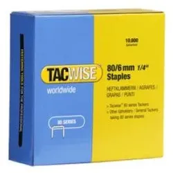Tacwise, Büroklammer, Heftklammern 80/16 mm verzinkt, 10.000 Stück Klammern Typ 80, für Polsteranwendungen und Arbeiten (10000x)