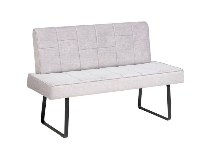 Mid.you Sitzbank, Hellgrau, Metall, 3-Sitzer, 140x88x62 cm, Esszimmer, Bänke, Sitzbänke