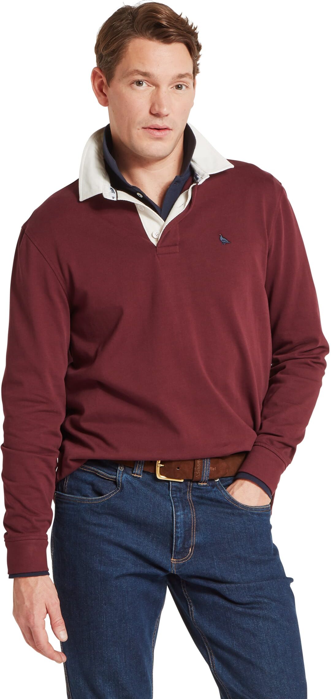 Schöffel Country Porthallow Rugby Shirt - Red - Size L - Men