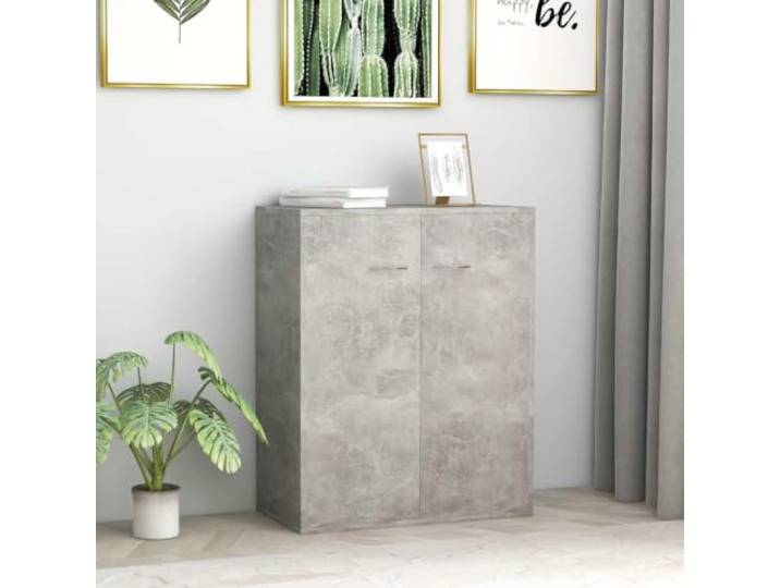 RJPLMFV Anrichte, grau, 60 x 30 x 75 cm, Holz, Technik 2 Fächer, Ablage für Bücher und Medien, stabile Oberseite, Couchtisch oder Seitenschrank, einfache Reinigung