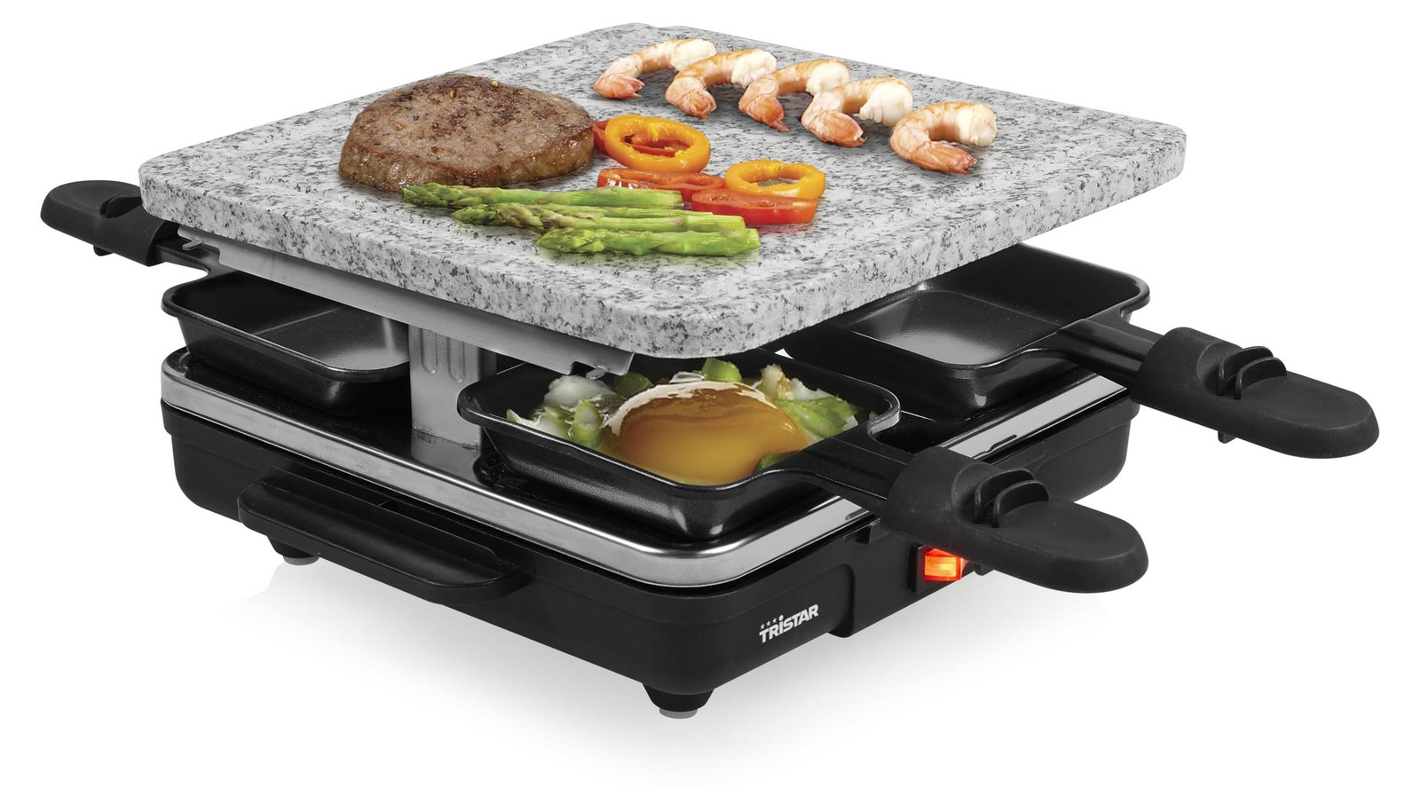 Tristar RA-2745 Raclette-oven voor 4 personen, zwart, 210 x 210 mm