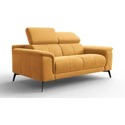 SOFA FIERO 2-Sitzer, Gelber Veloursstoff