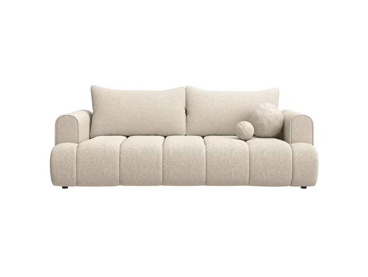 Dreisitziges Sofa Dandelino mit Schlafunktion, hellbeiger