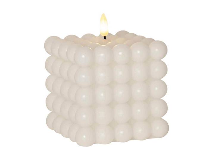 LED-Kerze LED-Kerze Pillar Flamm , weiss (weiß), H:12,5cm, Wachs, PARFORCE TRADITIONAL HUNTING, Kerzen, LED-Kerze