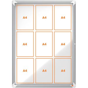 Nobo 1902560 Premium Plus innen 9 x A4 Metall Schaukasten