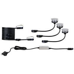 Paulmann Outd. P&S Floor Starterset CH 94689 Beleuchtungssystem Plug & Shine LED-Gartenstrahler-Starter-Set LED 3.9 W Warmweiß Silber