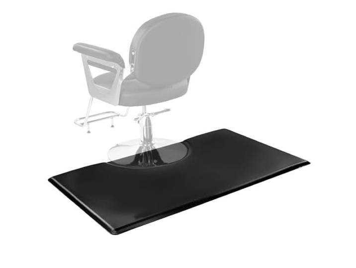 VEVOR Tapis de Chaise de Salon Coiffure\, 1525x915x23 mm\, Tapis de Sol Salon Coiffeur Anti-Fatigue pour Base de Chaise Circulaire\, Surface PVC\, Bords Biseautés Anti-trébuchement\, Dessous Antidérapant