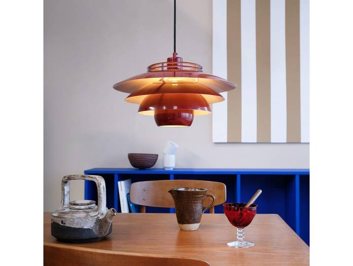Ejka Suspension Dark Red - Dyberg Larsen - Salon / séjour - Design - Métal - À ampoule unique