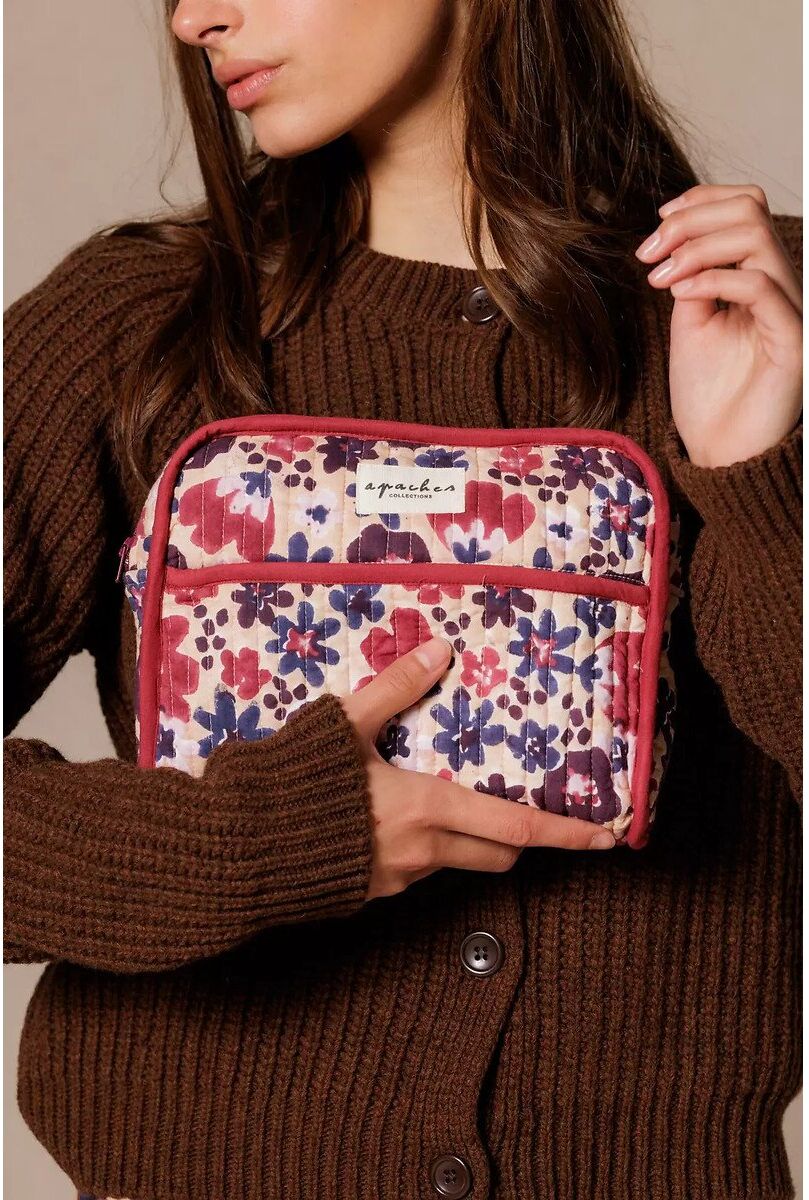 APACHES COLLECTIONS Trousse de toilette en coton, imprimé floral, RAHANA