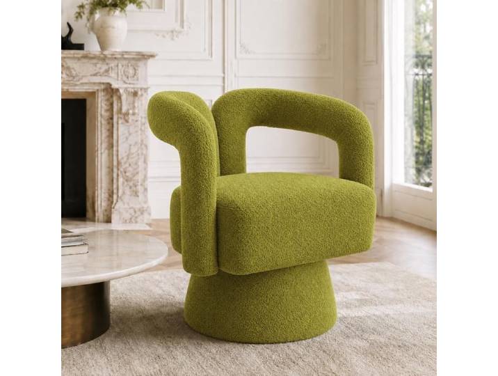 Fauteuil (Old ) 360 degrés fauteuils pivotants cushelfass Chambre Bureau Fauteuil rond avec grand rembourrage
