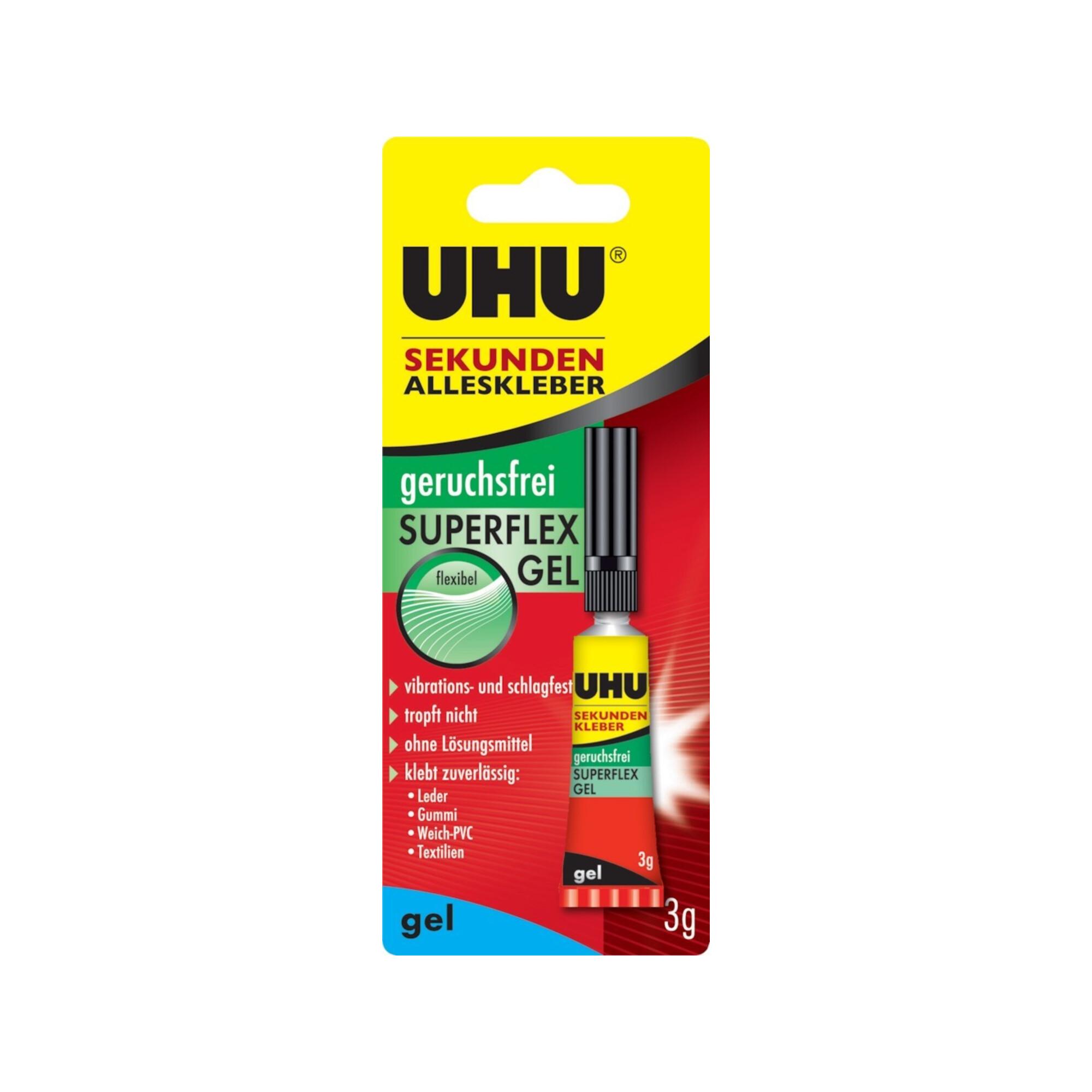 UHU Sekundenkleber geruchsfrei SUPERGEL FLEX 3g (45565)