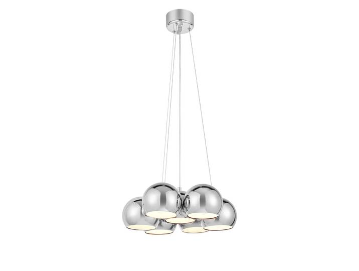 Suspension ronde en métal 7 lumières chromé