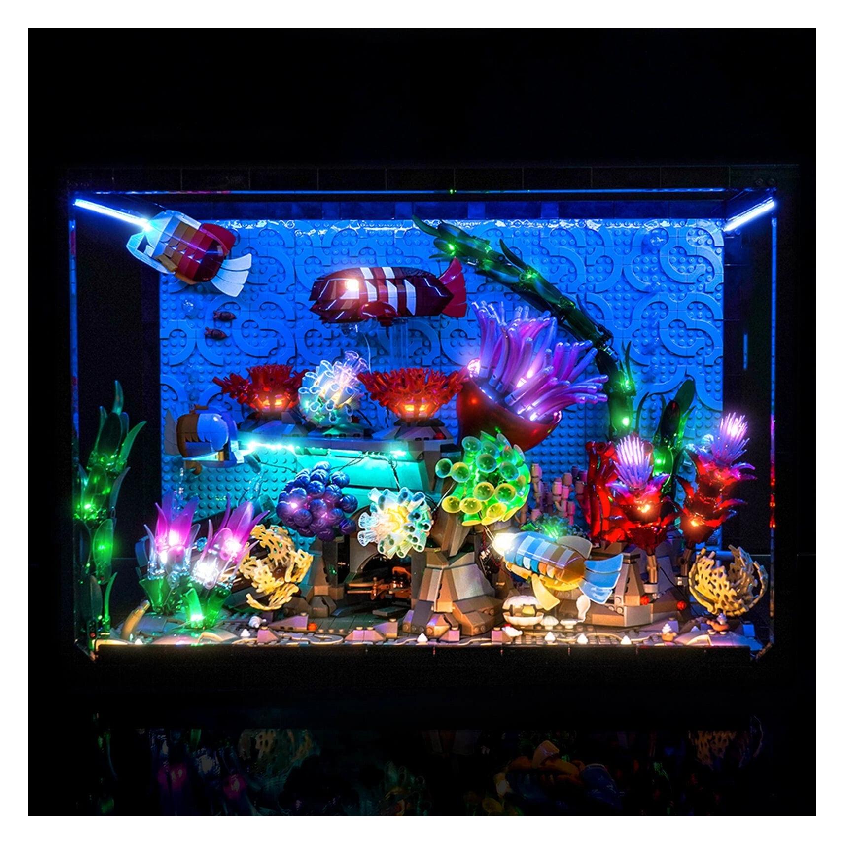 BrickBling LED Beleuchtungs-Set für LEGO 10366 Tropisches Aquarium inkl. Fernbedienung (P102002)