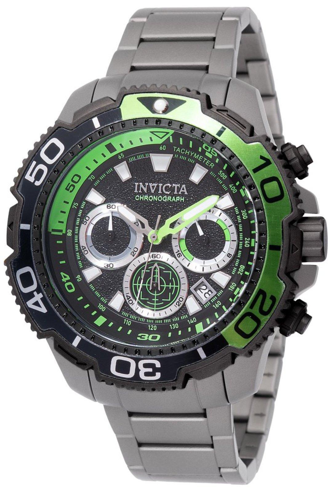 Invicta TI-22 49494 Herrenarmbanduhr - Quarzwerk - Titan mit Schwarzem Zifferblatt - 48 mm