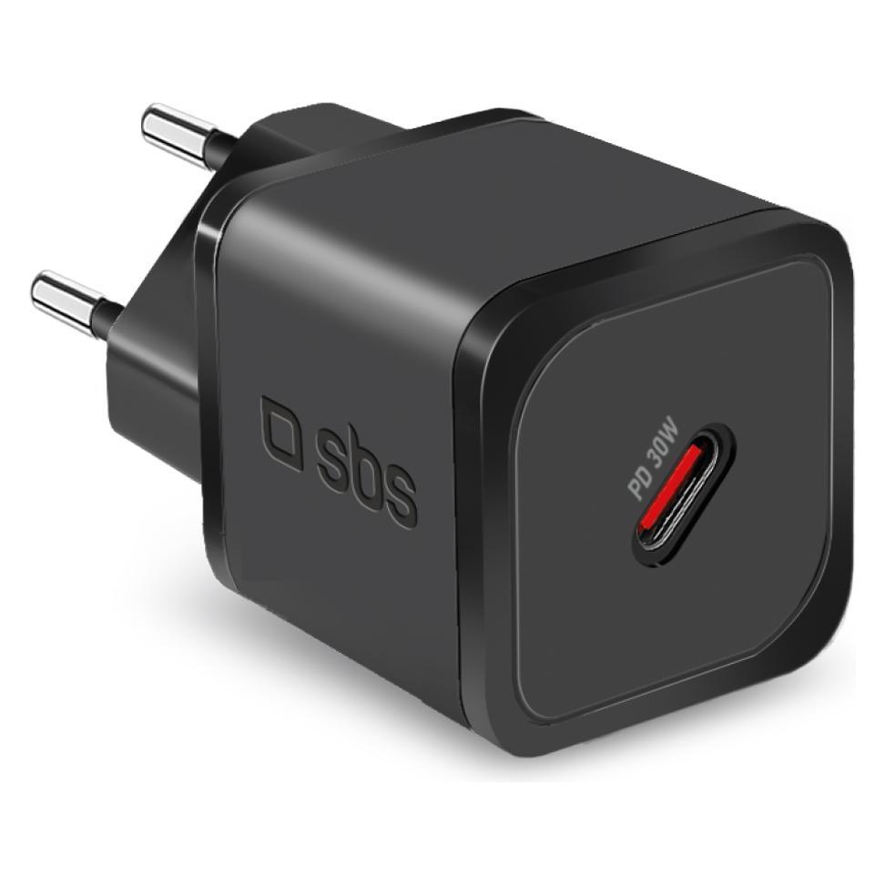 SBS Ladegerät GaN USB-C PD 30W schwarz (30 W, 1 Port) (TETRGAN1C30W)