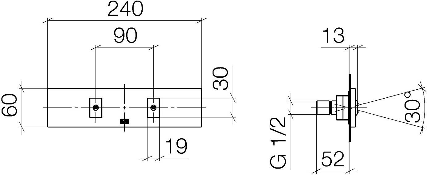 Dornbracht CL.1 Water FAN horizontal UP-Seitenbrause
