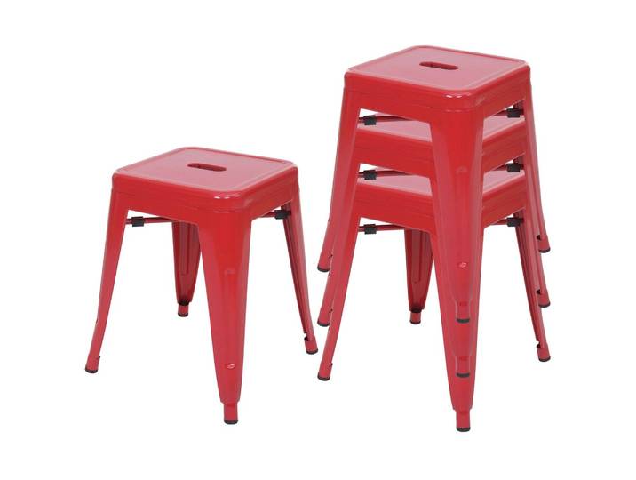 HOCKER Rot 4er-Set