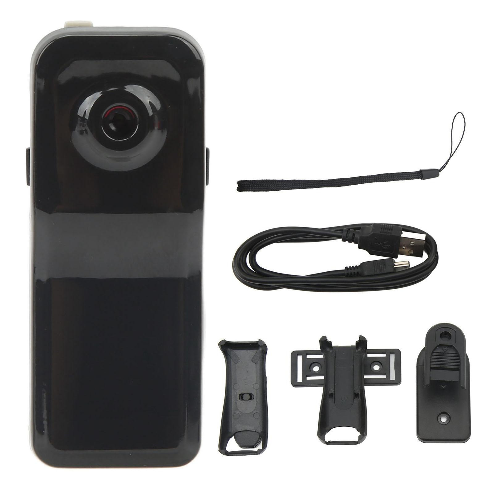 Cocosity Mini-actiecamera met universele bevestiging en USB-kabel voor buitensportactiviteiten
