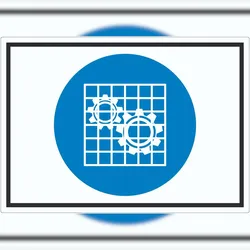 HB-Druck Absperrung prüfen Symbol Aufkleber A9 (37x52mm)