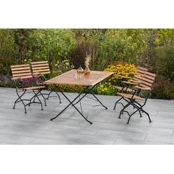 Merxx Schlossgarten Set 5tlg. Tisch Klapptisch