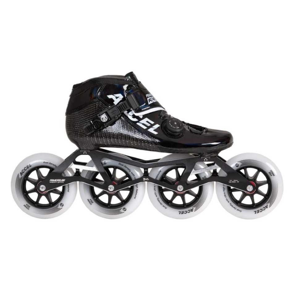 Powerslide Accel Black 110 Inlineskates, 45, 4x, 110