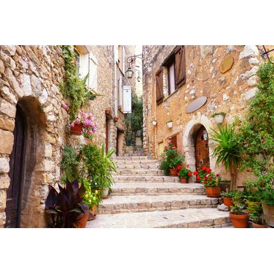 Fototapete PAPERMOON "Medivial Tourrettes-Sur-Loup", bunt, B:4,5m L:2,8m, Vlies, Tapeten