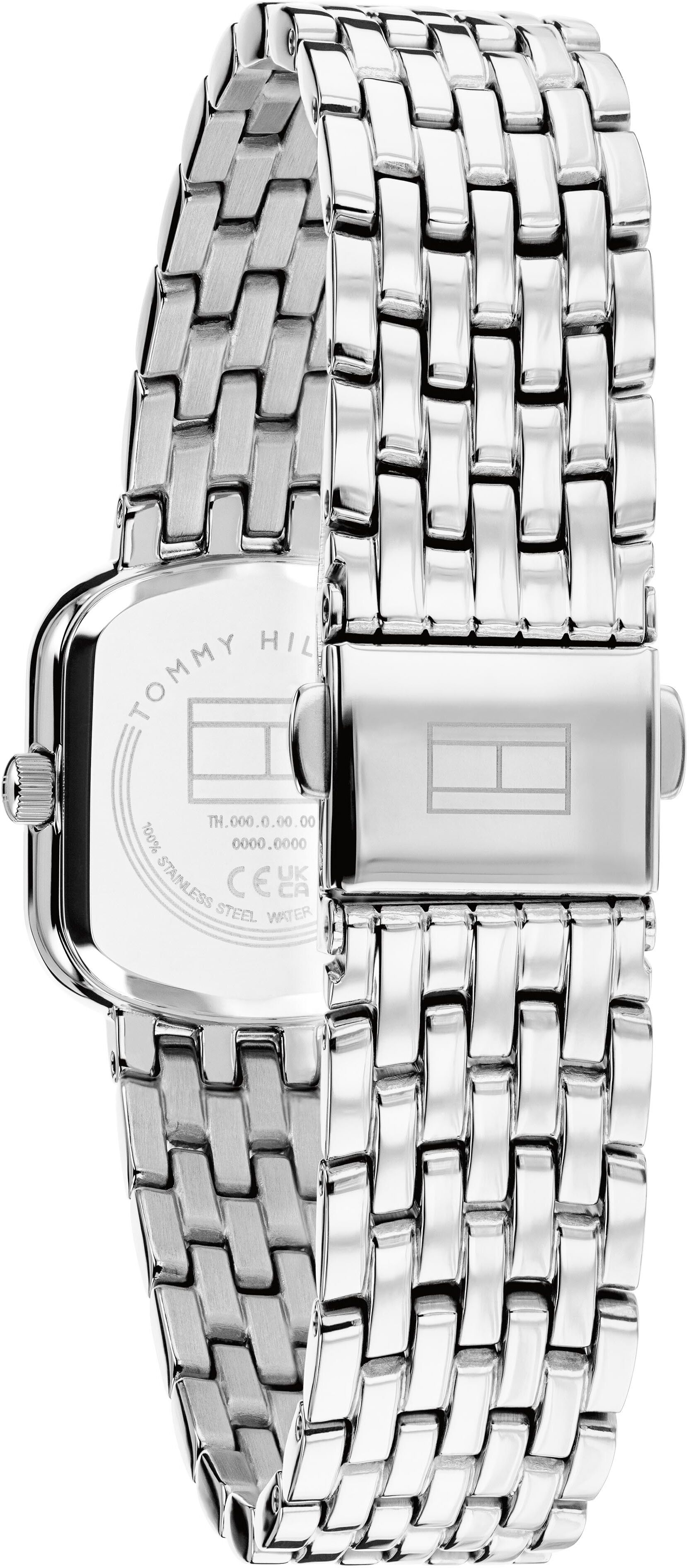 Quarzuhr TOMMY HILFIGER "ABBY", silberfarben, roségoldfarben, Armbanduhren, Damen, roségoldfarben, Quarzuhr, Armbanduhr, Damenuhr, Edelstahlarmband, analog, Glaskristalle