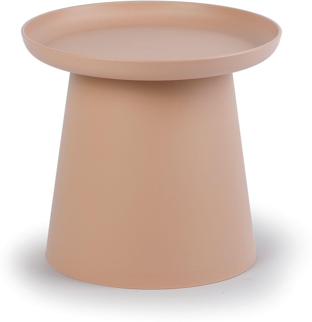 B2B Partner Kunststoff-Kaffeetisch FUNGO, Durchmesser 50 cm, ziegelrot