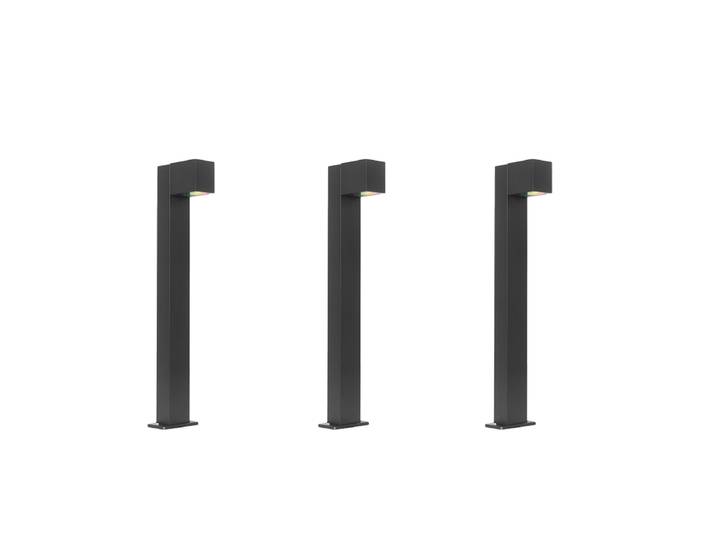 Ensemble de 3 lampes d'extérieur intelligentes noires 65cm IP44