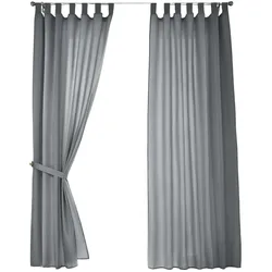 VORHANG 2ER SET POTSDAM HxB 225x140 cm Grau