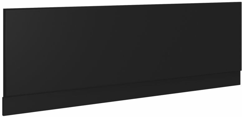Belfry Bathroom Bathroom MDF Wooden Bath Front Panel 1700mm Matt Black