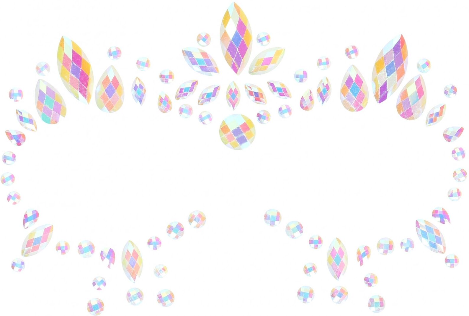 Ouch! Glow in the Dark Body Jewelry Stickers - Face - Opal -3