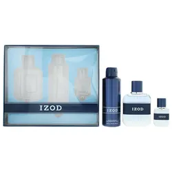 Izod, Beauty Geschenkset, Blue Gift Set 100ml EDT + 15ml EDT + 200ml Body Spray (Körperpflegeset, Parfum Set)